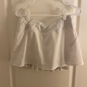 CRZ Yoga White Pleated Skirt